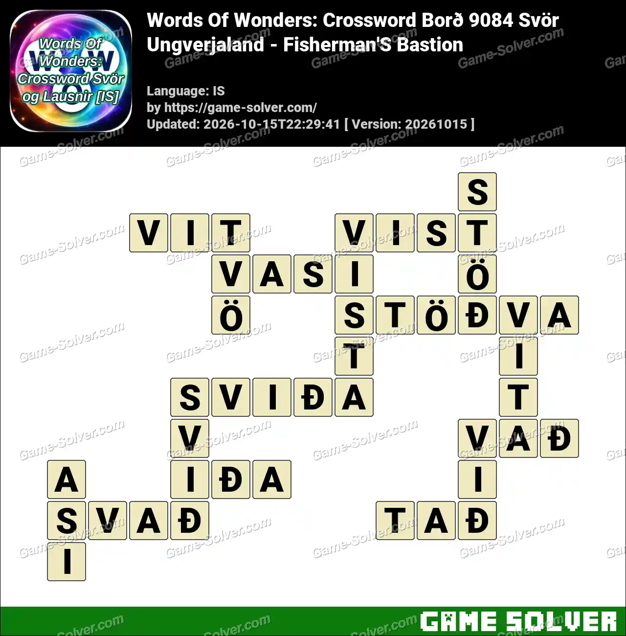 Words Of Wonders: Crossword Borð 9084 Svör – Ungverjaland – Fisherman’S Bastion